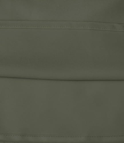 Outoshe Women's Satin High Waisted Maxi Skirts Hidden Elasticized Waistband A Line Long Skirt Army Green