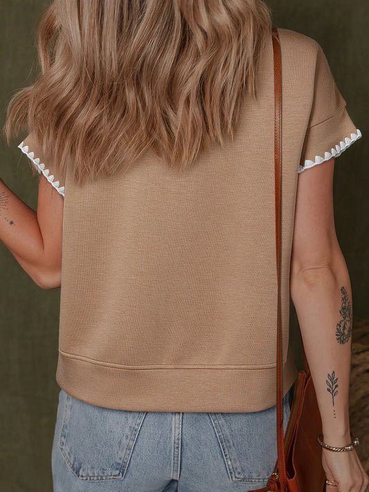 Contrast Trim Short Sleeve T-Shirt
