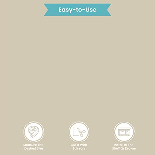 Con-Tact Brand Grip Premium Thick Shelf Liner - Versatile 18-inches x 4-feet Durable Non-Adhesive Non-Slip Drawer and Cabinet Liner in Taupe - Pack of 6 Rolls