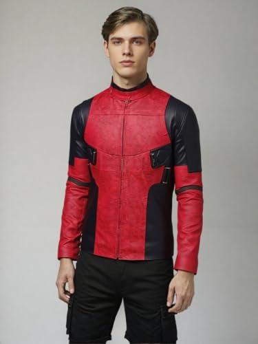 THE HUB LEATHER Dead Ryan Faux Leather Reynolds Pool Jacket Holly wood Movie Design