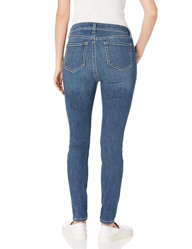 Amazon Essentials Women's Mid-Rise Stretchy Skinny Jeans, Medium Wash, 14