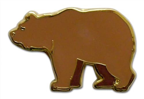 Novel Merk Land & Sea Animal - Penguin, Llama, & Other Wildlife Lapel Pin, Hat Pin & Tie Tack Set - with Clutch Back (3- Bear)