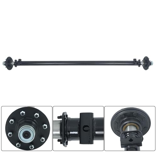 Thomletha 7000lbs Capacity Trailer Axle 8 Lug-6.5 Trailer Axle 85 Hub Face 70 Spring Center