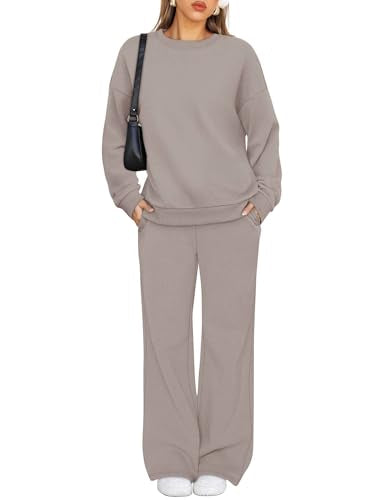 XIEERDUO Sweatsuits for Women 2 Piece Sets for Women Sweat Set Fall Fashion Must Haves Luxury Outfits Oversized Sweatshirt Plus Size Workout Sets School Outfits Lounge Set 2XL