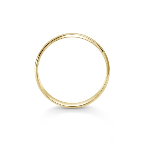 Oxford Ivy 10K Yellow Gold 5mm Low Domed Wedding Band, Classic Fit Size 10