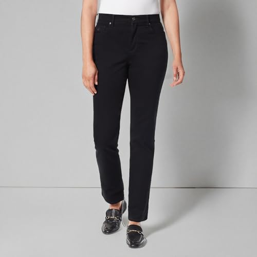 Gloria Vanderbilt Women's Amanda Classic High Rise Tapered Jean Standard, Black, 10