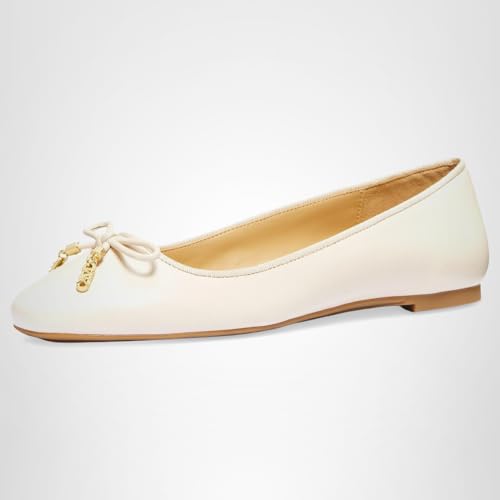 Michael Kors Women's Nori Flex Flat, Light Cream, 10