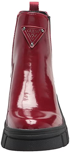 GUESS Women's Hestia Combat Boot, Red, 8.5