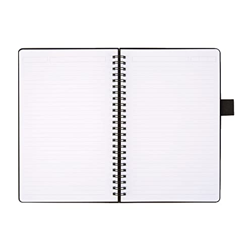 Office Depot® Brand Hard Cover Premium Business Notebook, Junior, 5 1/2" x 8 1/2", 1 Subject, Narrow Ruled, 120 Pages (60 Sheets), Black