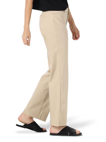 Lee Women's Ultra Lux Comfort with Flex Motion Trouser Pant Bungalow Khaki 16 Short