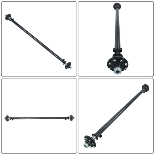 labwork 7000Lbs 8 Lug Trailer Axle 95 Inch Hub Face 80 Inch Spring Center 8 x 6.5 Bolts for Light Duty Trailers