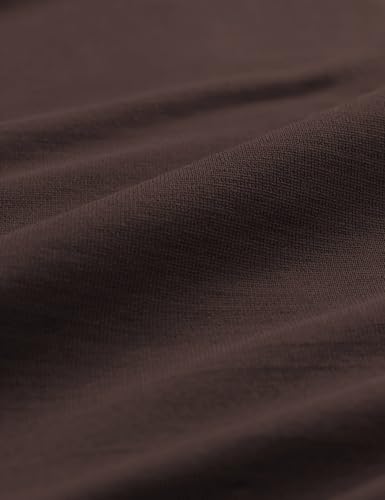 CRZ YOGA Seamless Workout Tops for Women Hip Length - Athletic Running Gym Yoga Short Sleeve Shirts Breathable Crewneck Tees Hot Fudge Brown X-Large