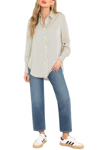 KDF Cropped Straight Leg Jeans for Women - High Waisted Jeans for Women 7/8 Length Medium Blue Jeans Denim Pants Size 8
