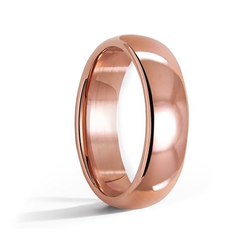 IVY & BAUBLE Pure Uncoated Solid Copper Ring for Men & Women — Lab-Tested, Raw Authentic Copper Band, Wellness Jewelry, Crafted in USA, 6mm, Size 10
