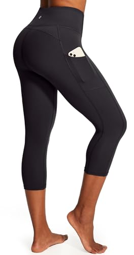 Ewedoos Capri Leggings for Women High Waisted Yoga Pants with Pockets for Women Tummy Control Workout Leggings Yoga Capris