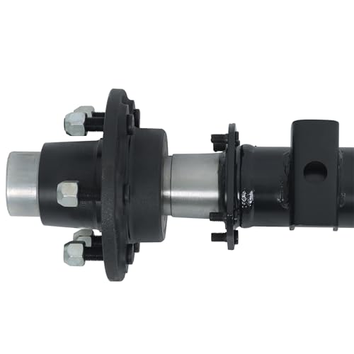 Thomletha 6000lbs Capacity Trailer Axle 6 Lug-5.5 Trailer Axle 73 Hub Face 58 Spring Center