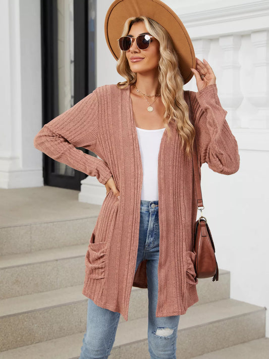 Open Front Long Cardigan