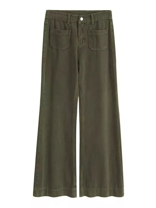 Full Size Wide Leg Pants with Pockets Plus Size