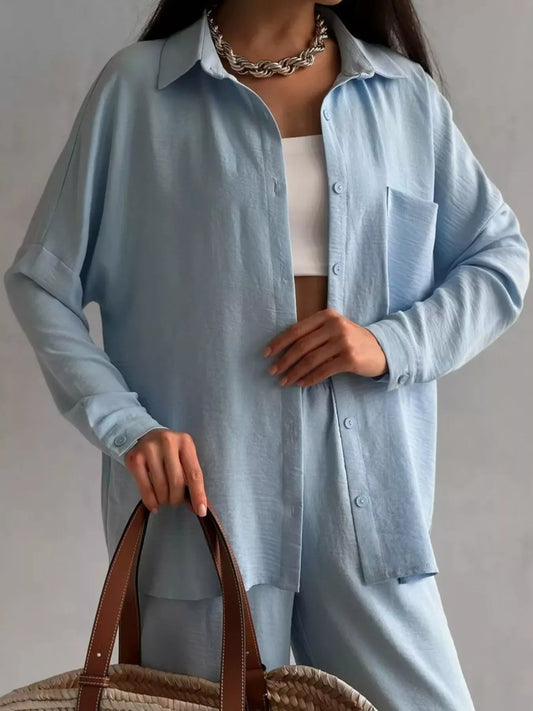 Button Down Shirt and Pants Set