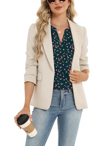 ZeagooWomens Dressy Spring Tops Casual Shirts Short Sleeve V Neck Work Blouse