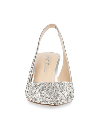 Betsey Johnson Women's Clark Pump, Silver, 6