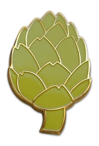 Novel Merk Vegetable - Eggplant, Tomato, & Other Lapel Pin, Hat Pin & Tie Tack Set - Clutch Back (3- Artichoke)