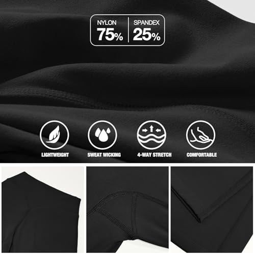 JGS1996 Wide Leg Yoga Pants Bottoms Straight Leg Leggings for Women High Waist Stretch Booty Casual Gym Workout Sweatpants Black
