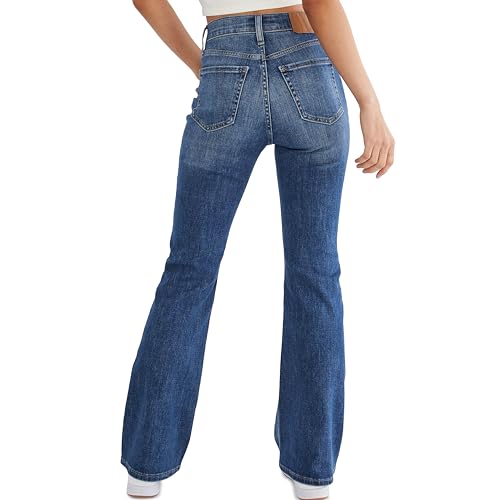 Aeropostale Womens Juniors Highest Rise Flare Leg Jean, Medium Wash, 8 Regular