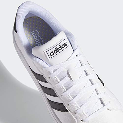 adidas Women's Grand Court Shoe, White/Black/White, 8.5