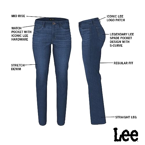 Lee Women's Legendary Mid Rise Straight Leg Jean Anchor 18
