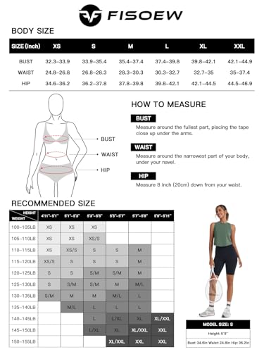 Fisoew Women's Workout Cropped Tank Top Racerback Back Slit Sleeveless Crewneck Running Yoga Active Shirt Army Green