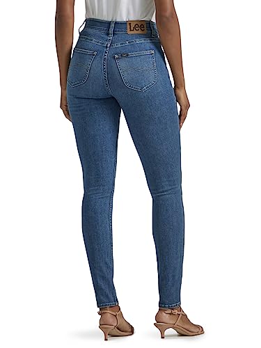 Lee Women's Ultra Lux Comfort with Flex Motion Skinny Leg Jean with Ever Fit Blue Format 8