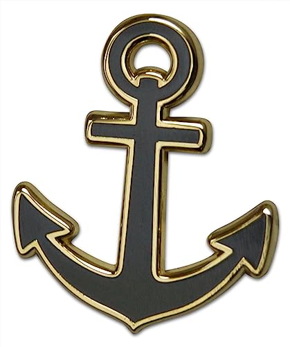 Novel Merk Lighthouse, or Anchor, or Nautical Ocean Lover Lapel Pin, Hat Pin & Tie Tack Set with Clutch Back (3-Anchor)