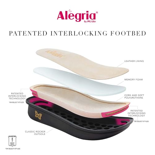 Alegria Women's Opal Tan Breeze Perforated Leather Shoes with Slingback Open Back Sandals 9 M US