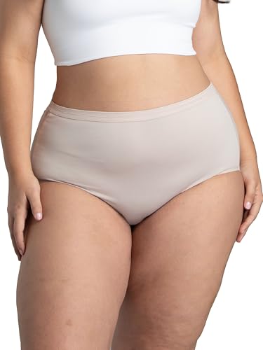 Fruit Of The Loom Womens Fit For Me Plus Size Underwear, Designed To Your Curves, Brief - Microfiber - Assorted, 12 Plus