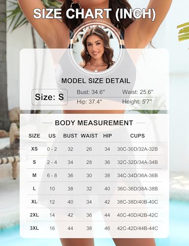 Blooming Jelly Womens Tummy Control Swimsuits 2 Piece High Waisted Bikini Sets Modest 2026 Bathing Suit (M, Army Green)