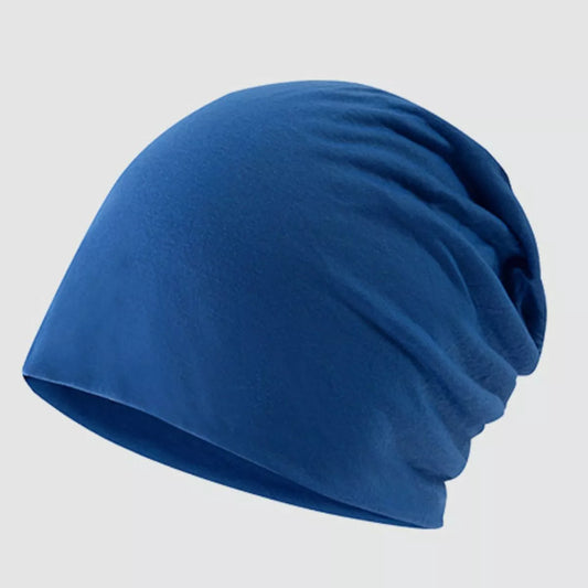 Slouchy Beanie Hat Blue One Size