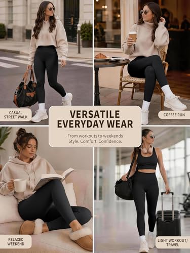Laite Hebe Leggings for Women - High Waisted Full Length Buttery Soft Yoga Pants for Workout Athletic Daily