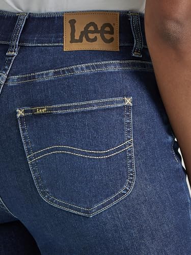 Lee Womens Ultra Lux Comfort with Flex Motion High Rise Skinny Jeans, Deepest Dark, 16 US