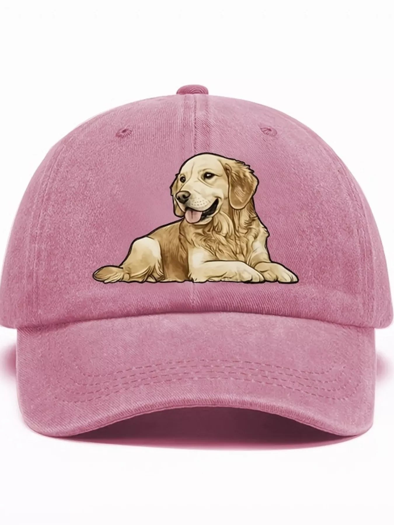 Dog Washed Adjustable Baseball Cap Pink One Size