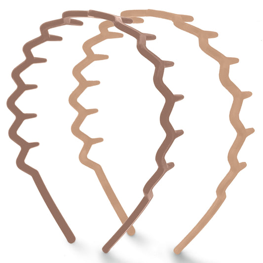 Women Accessories - Comfortable Comb Headbands with Teeth - Recycled Plastic Hair Accessories - 2 Pack Neutral