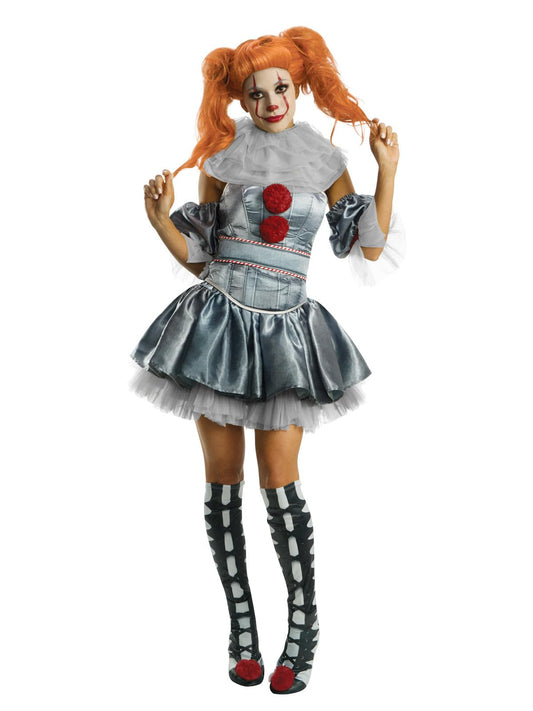 Deluxe Pennywise Costume for Women - Horror Movie Character Outfit