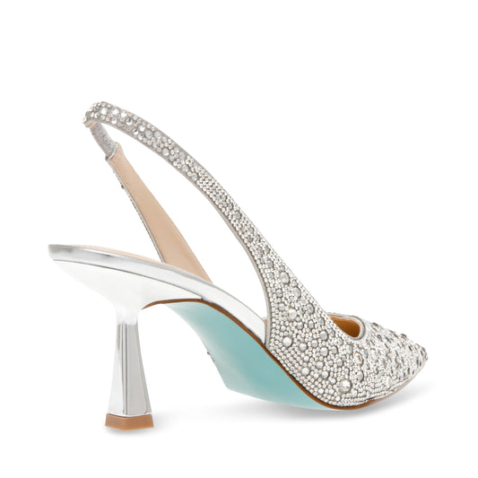 Betsey Johnson Women's Clark Pump, Silver, 6