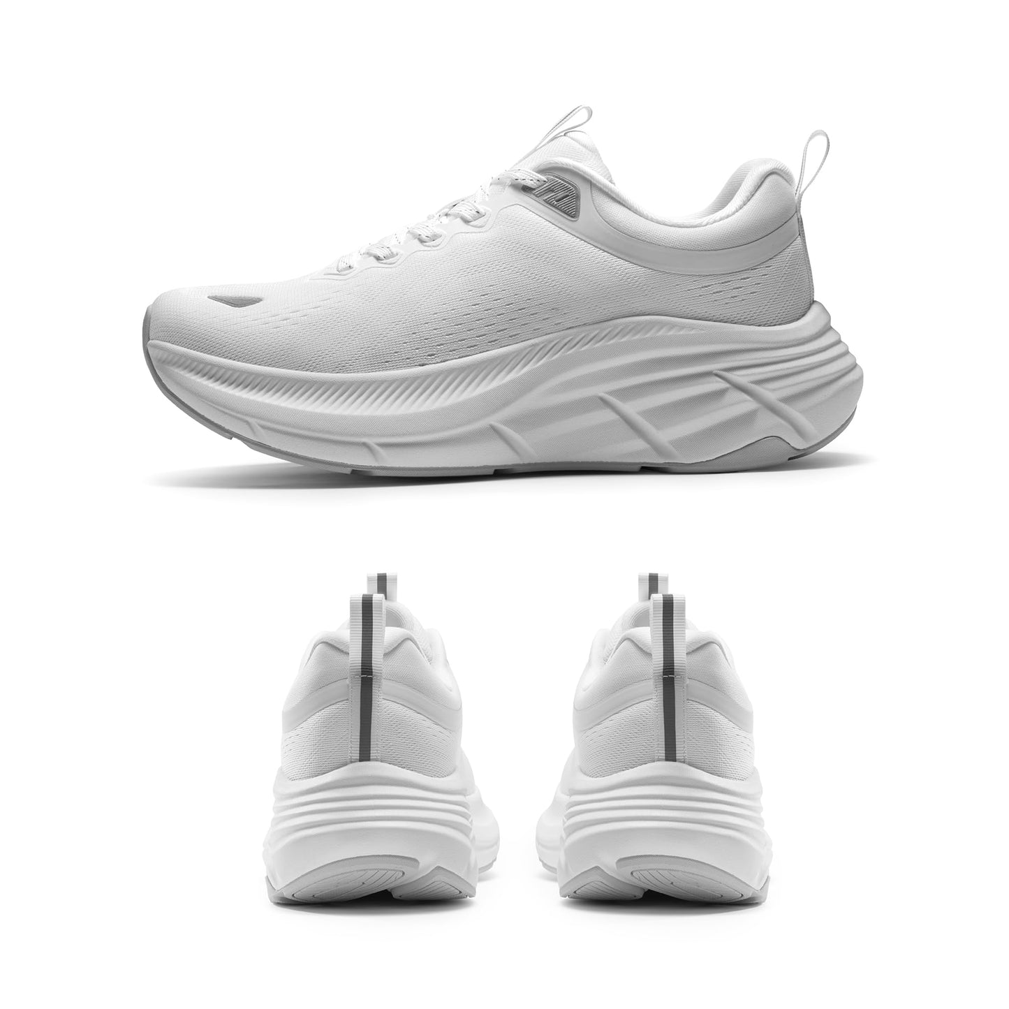 NORTIV 8 Women's Walking Shoes Cushion Comfortable ActiveBreeze Running Tennis Shoes Non-Slip Workout Gym Sports Athletic Breathable Fashion Sneakers,Size 8.5,White,SNWS248W