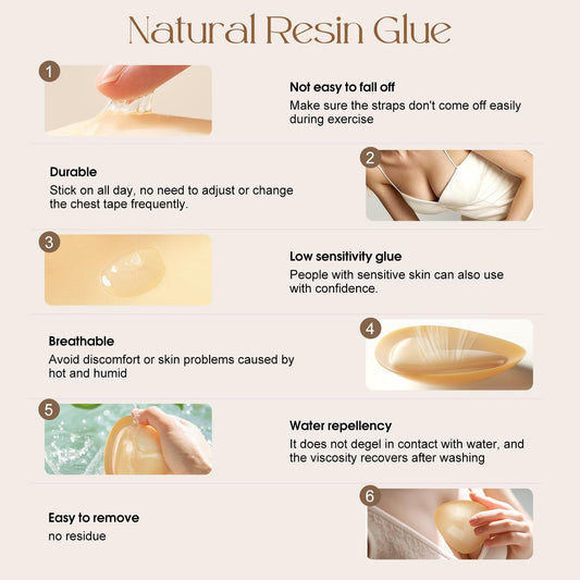 Reusable Silicone Bra Inserts - Double Sided Adhesive Push Up Pads for Bikini & Sports Bra