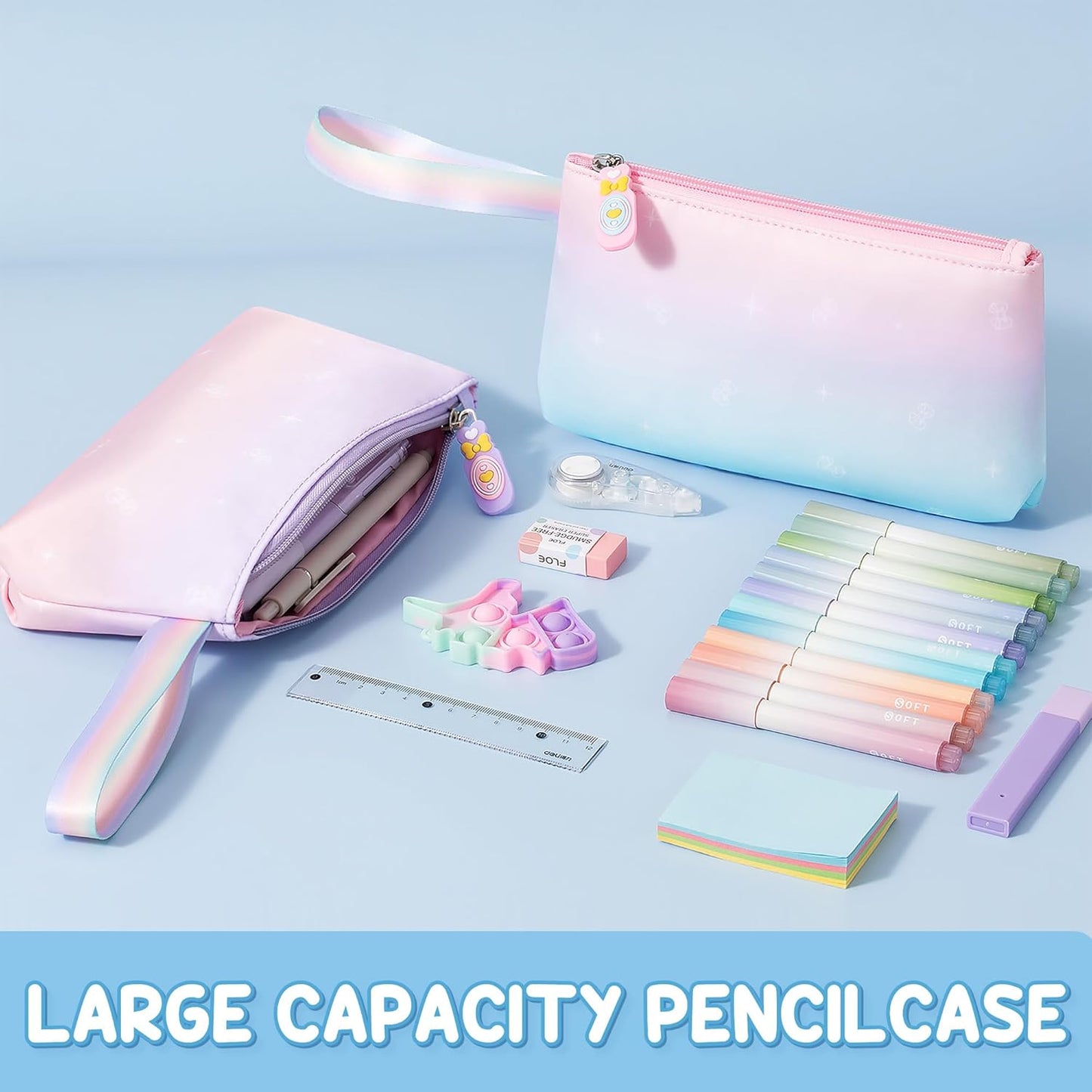 Girls School Backpack Set 3-Piece - Waterproof Kids Backpack with Lunch Box