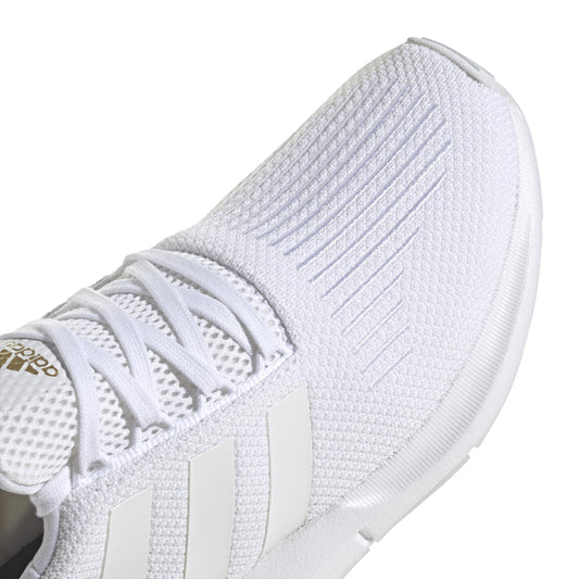 adidas Womens Swift Run White/White/Gold Metallic 7.5