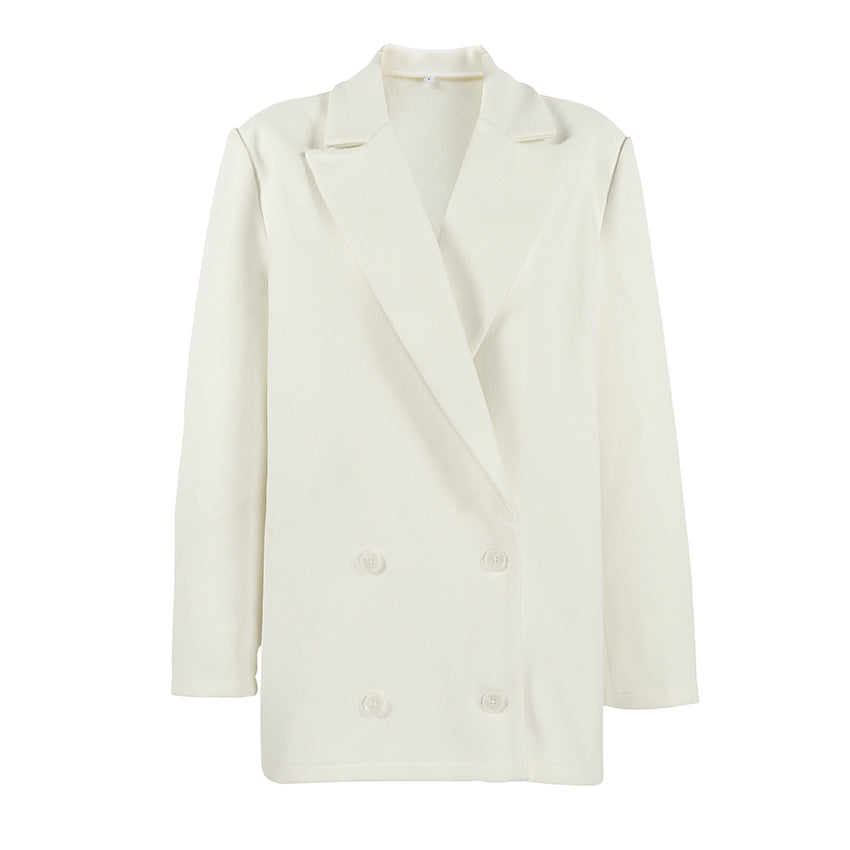 Casual White Blazer Women Spring Autumn Arrival Beige Niche Design