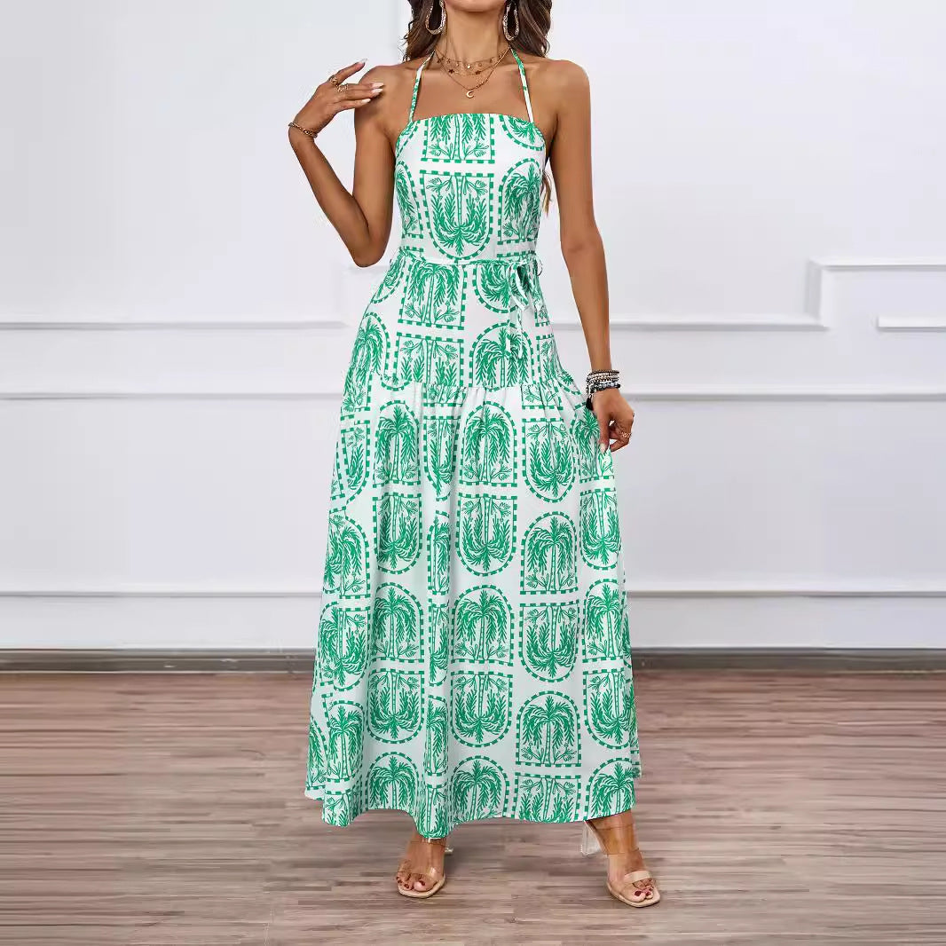 Women Floral Halter Beach Hawaii Holiday Dress – Lady Ros