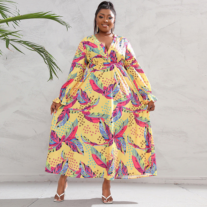 open lace back dress Womens Plus Size Dress Fall Long Sleeve Button Down Ruffle Hem Bandage  Oversized Loose Long Maxi Swing Dresses Orange XL at Amazon Women's Clothing  store